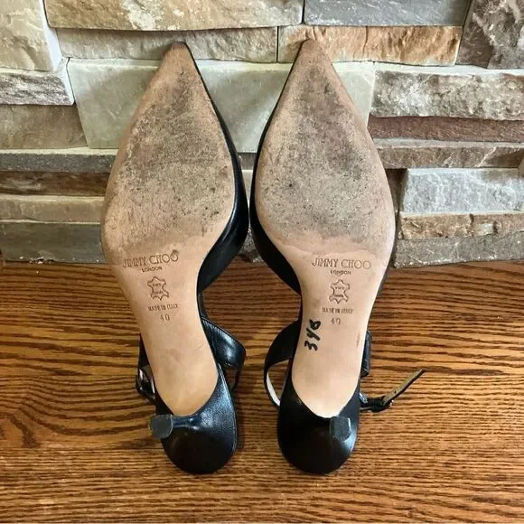 Jimmy Choo Black Patent Leather Slingback - Picture 9 of 9